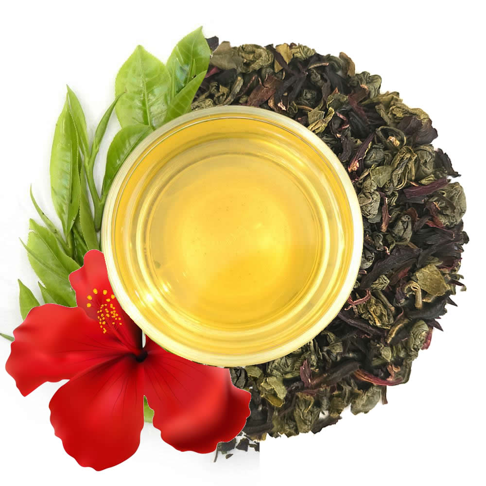 Pure Ceylon Hibiscus With Green Tea Looe leaf - Ceylon Teabox