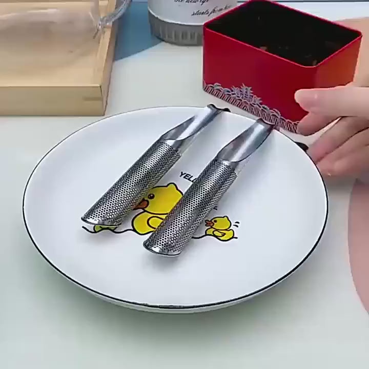2 x Stainless Steel Pipe-Shaped Tea Infusers