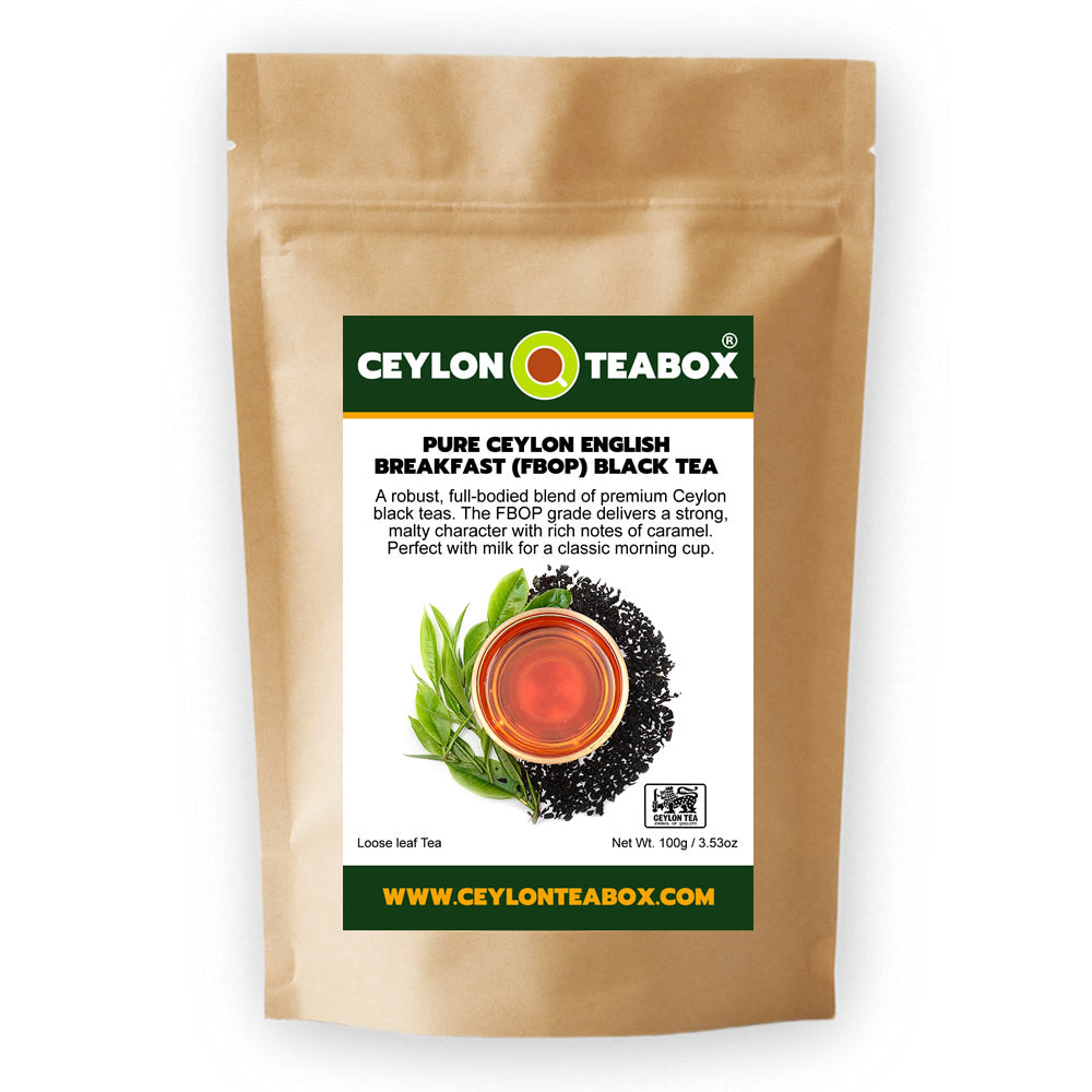 Pure Ceylon English Breakfast Black Tea (FBOP) package - www.ceylonteabox.com